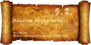 Veszteg Krisztofer névjegykártya