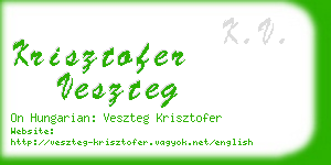 krisztofer veszteg business card